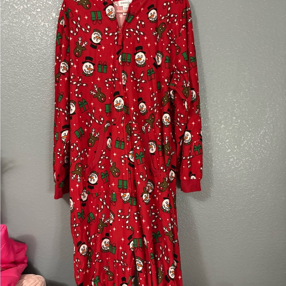Festive Red Holiday Onesie